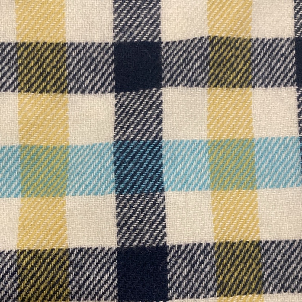Womens Boden British Tweed Yellow Blue Plaid Skirt Size 12 - Picture 3 of 11